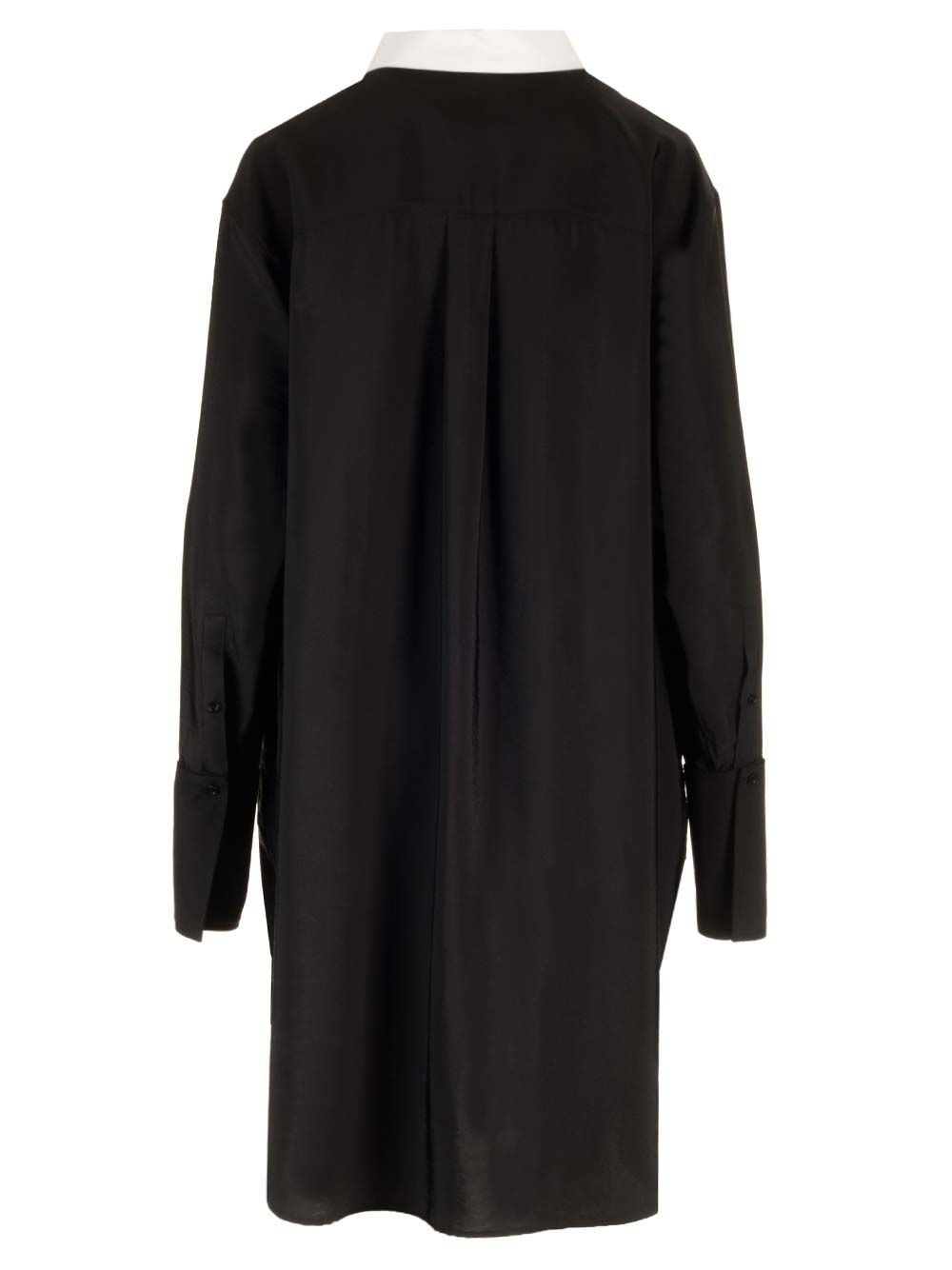Viscose Blend Shirt Dress Dresses Black - 4