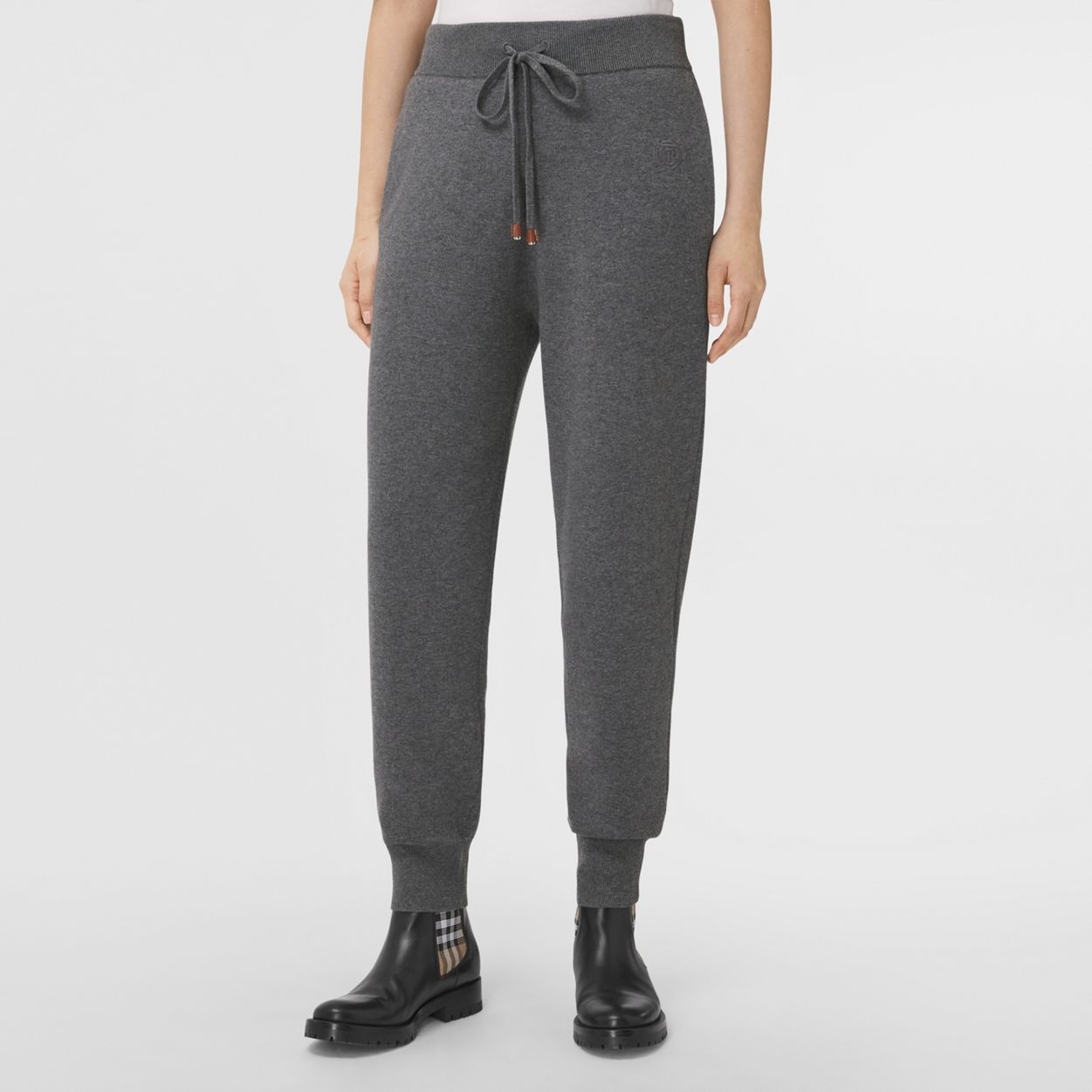 Monogram Motif Cashmere Blend Jogging Pants - 5