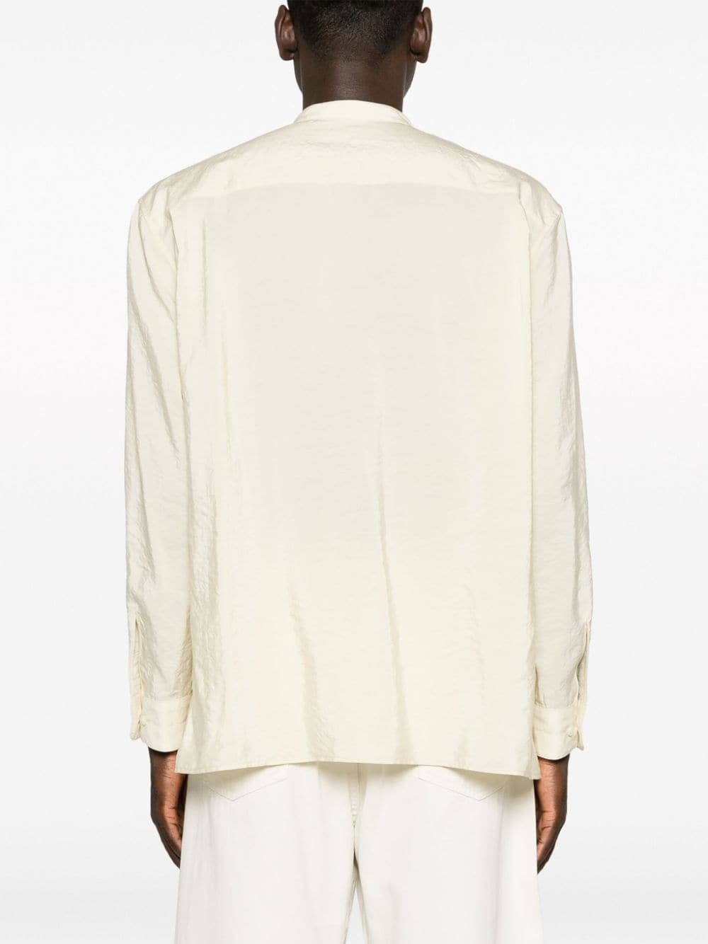 band-collar long-sleeve shirt - 4