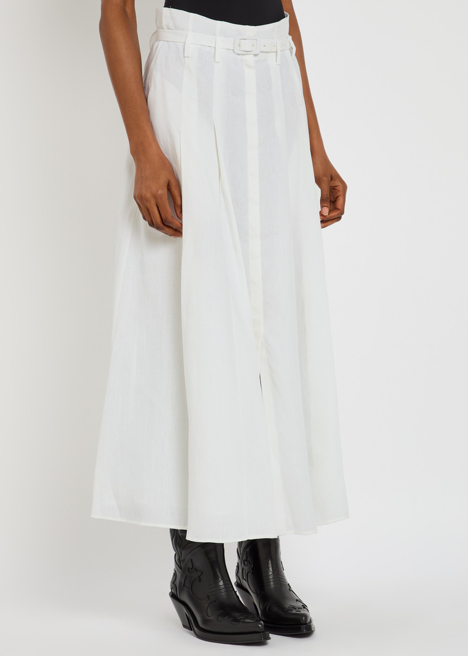 Gabriela Hearst Dugald Pleated Linen Maxi Skirt - 2