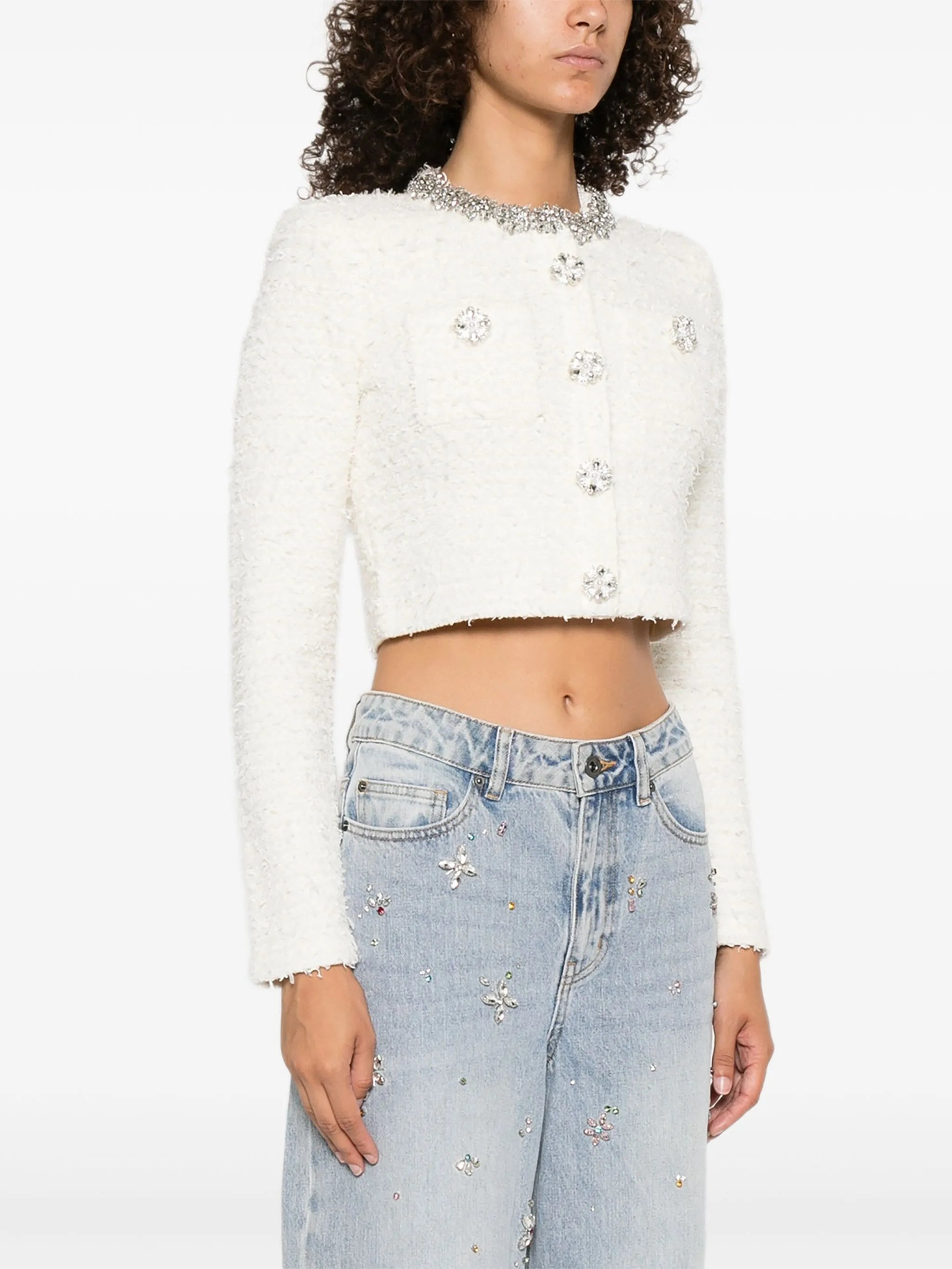 Self-portrait Embellished-buttons Cardigan - 4