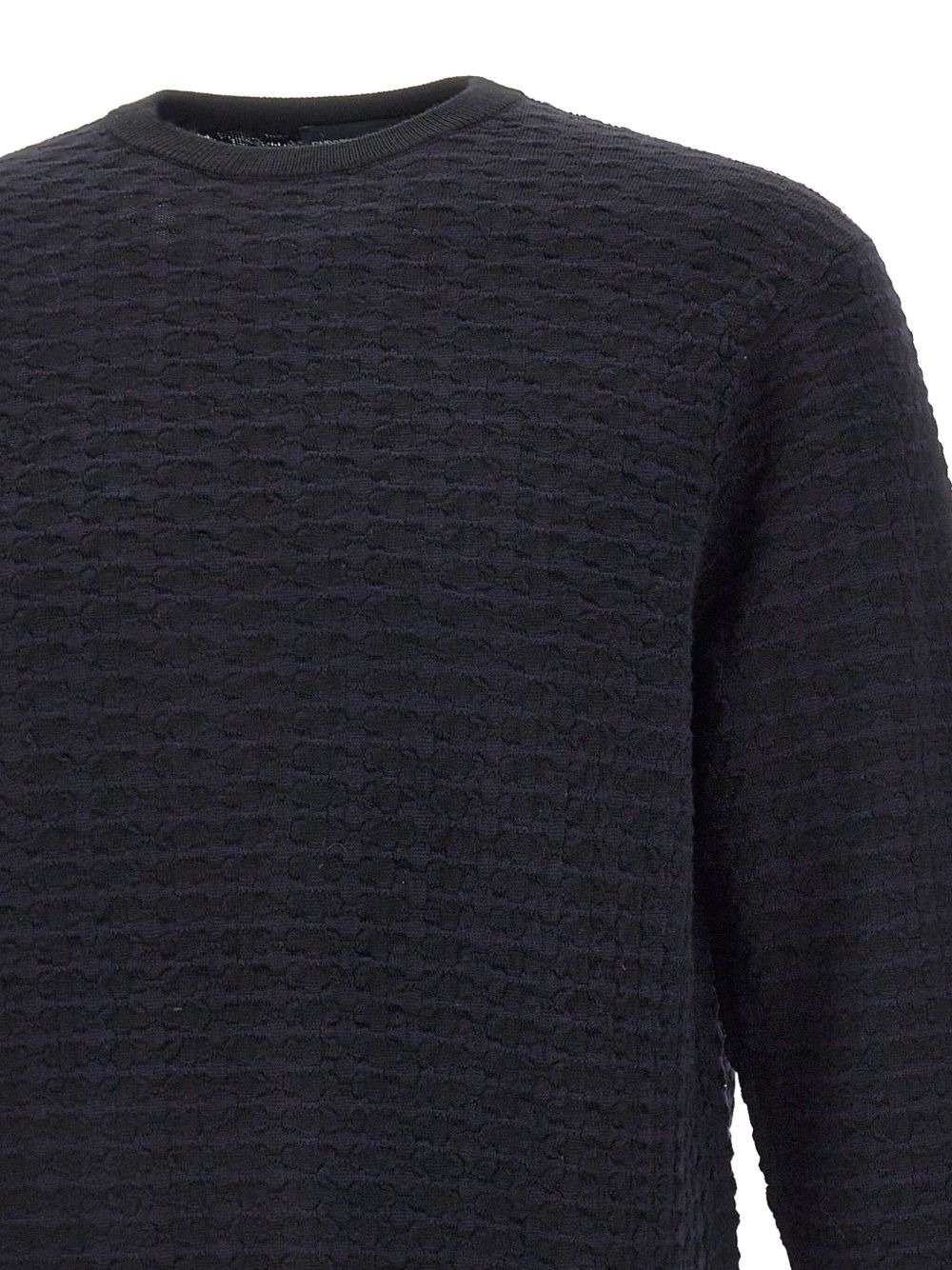 textured crew-neck sweater - 5