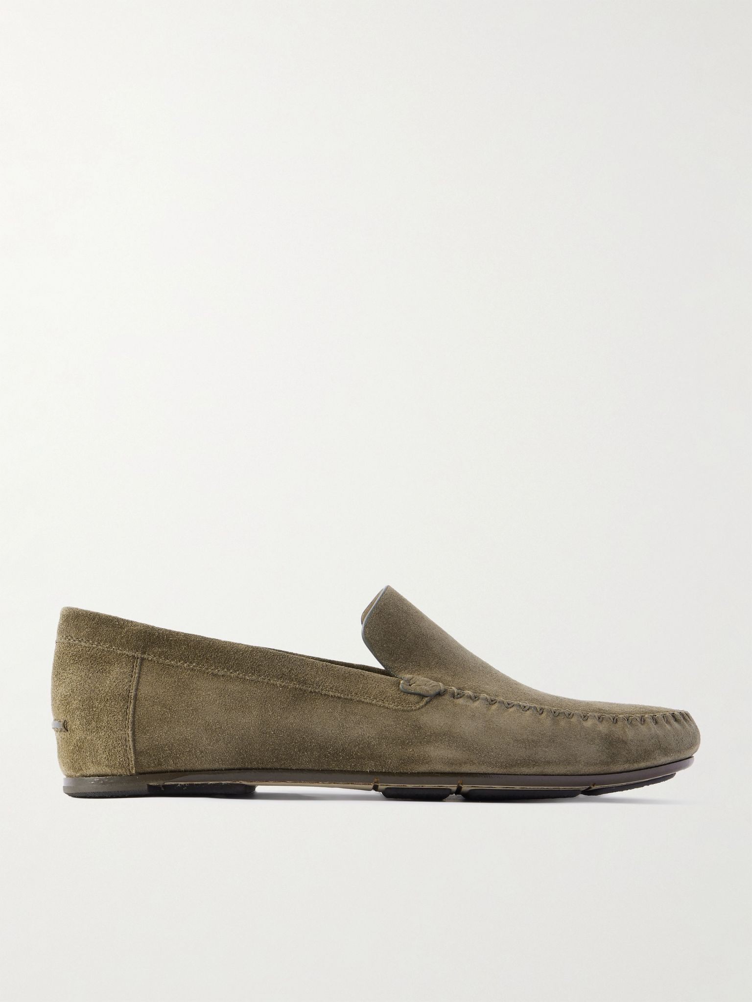 Alder Suede Driving Shoes Green - 1