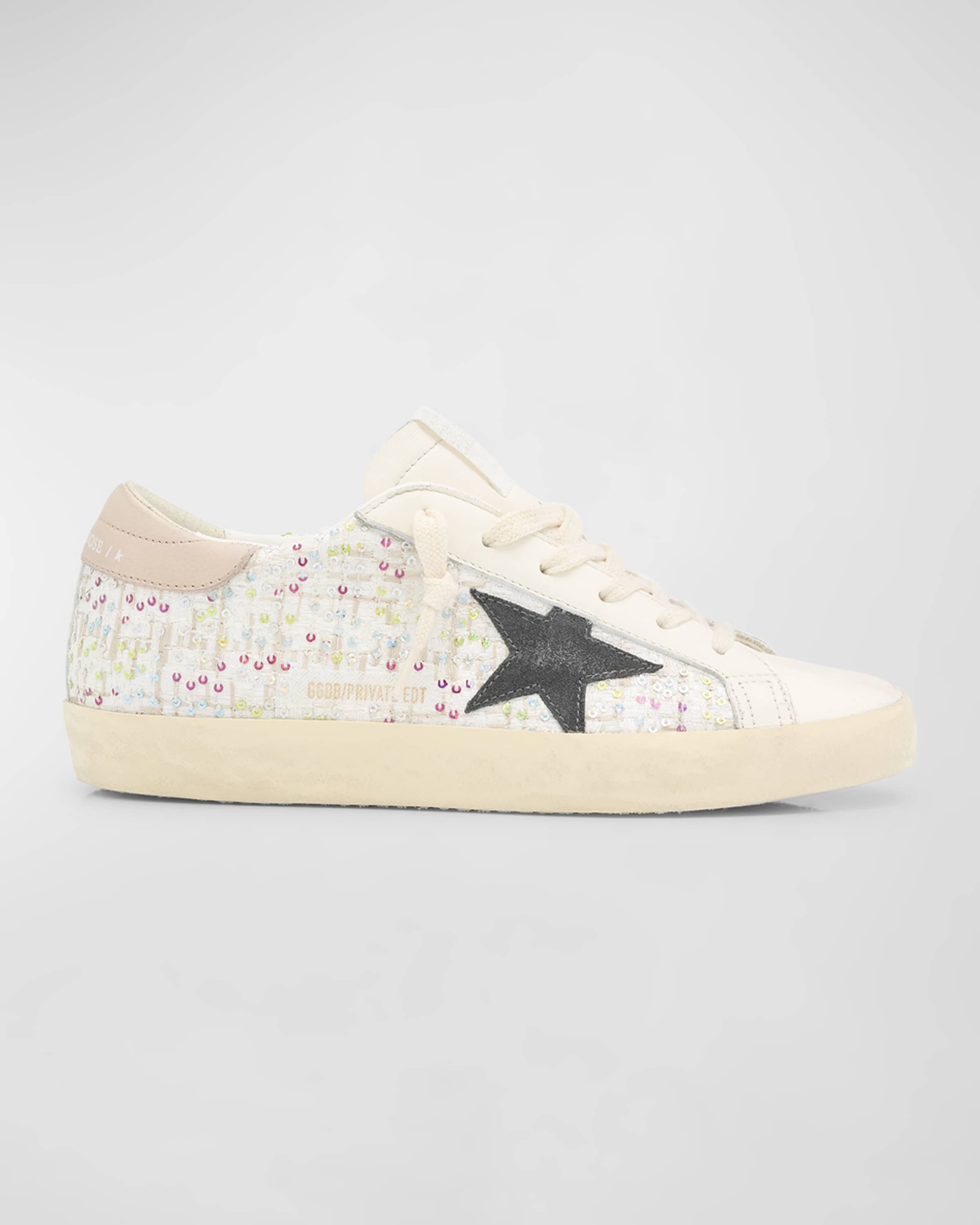 Superstar Sequin Leather Low-Top Sneakers - 1