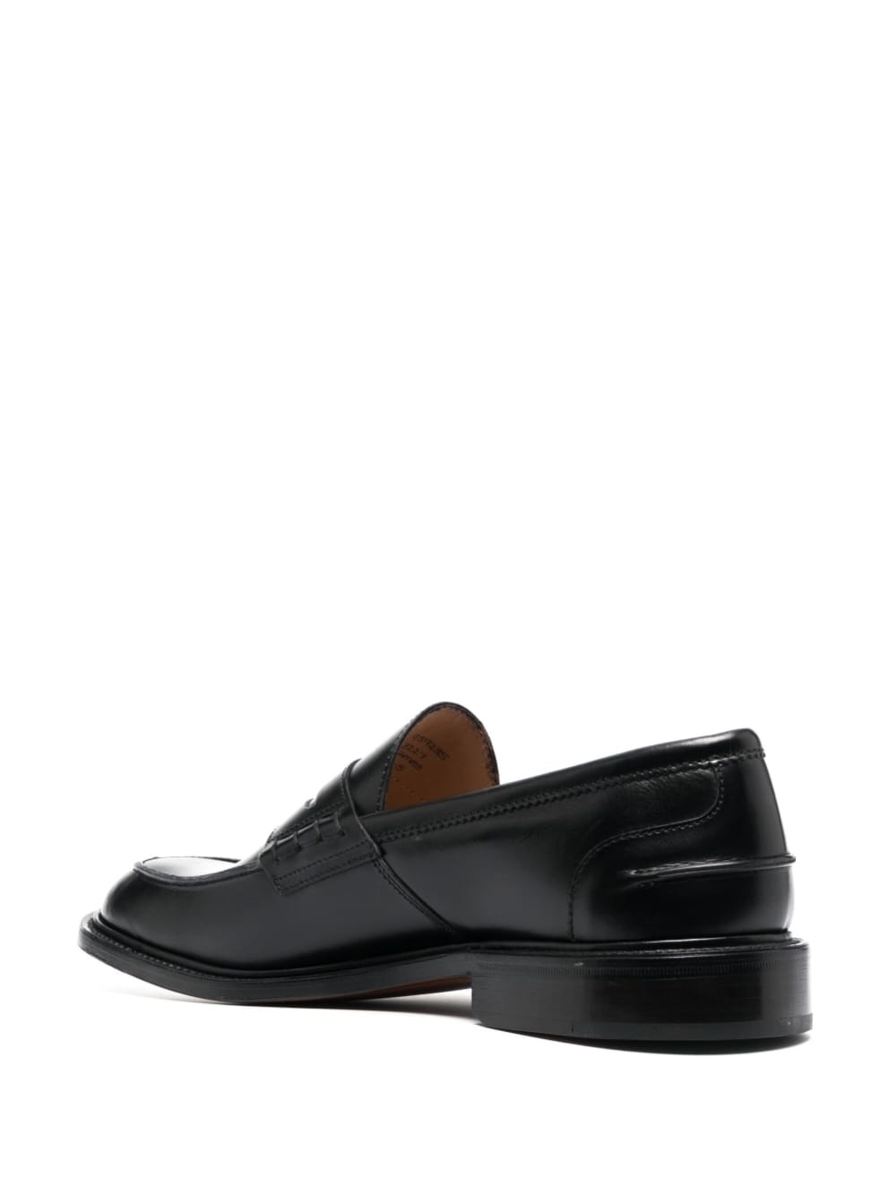 almond toe leather loafers - 3