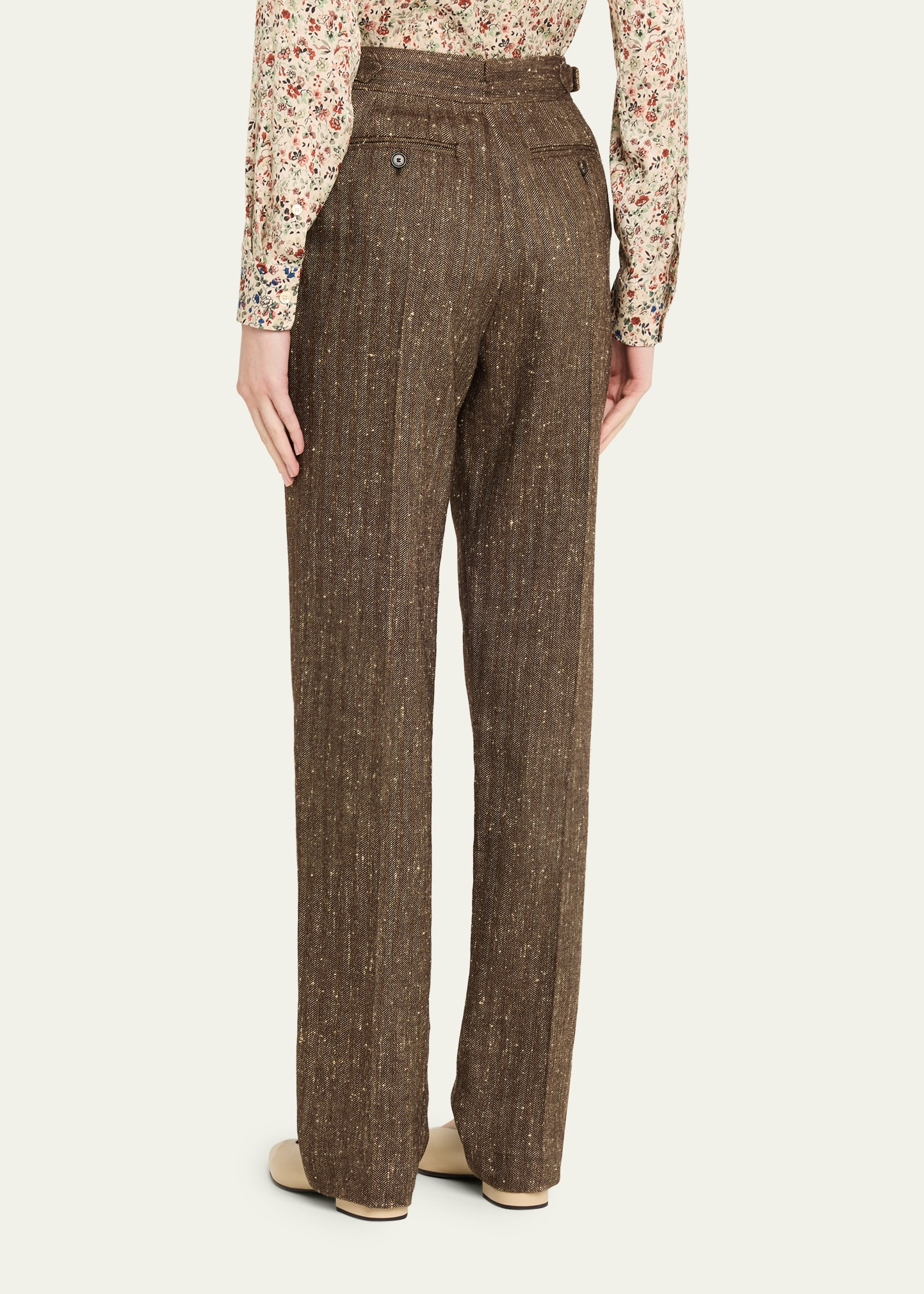 Malik Pleated Straight-Leg Trousers - 3