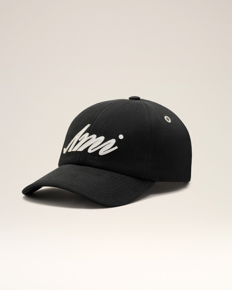 BLACK COTTON AMI FELT PATCH CAP 1