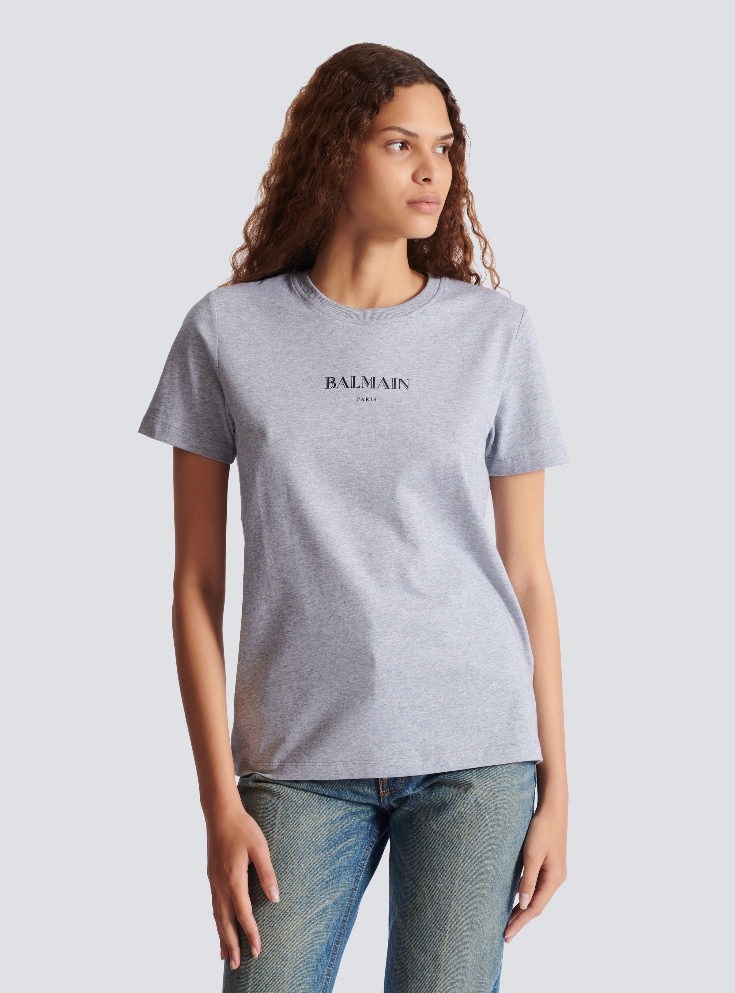 T-shirt with Balmain print - 6