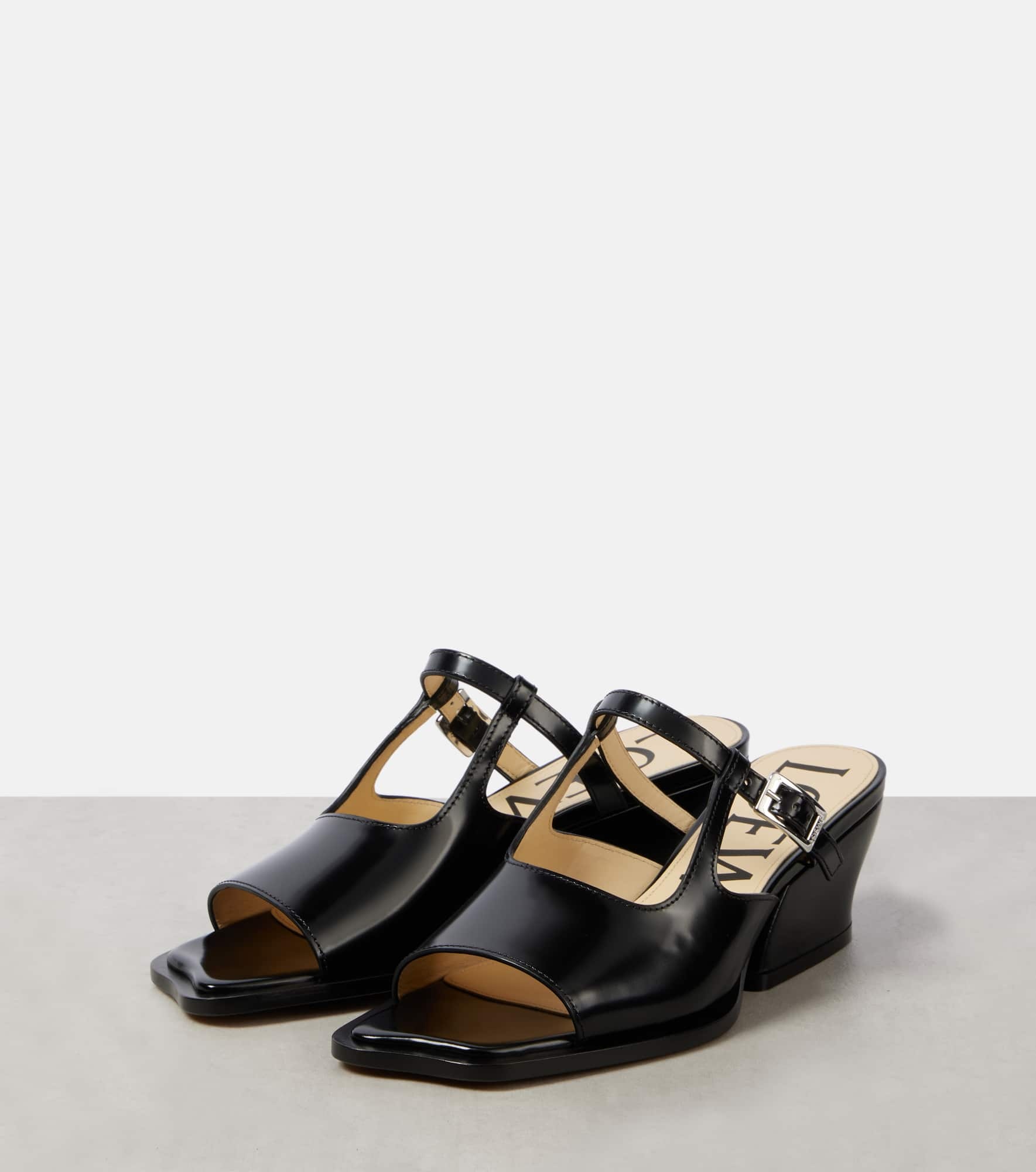 Onda brushed leather mules - 4