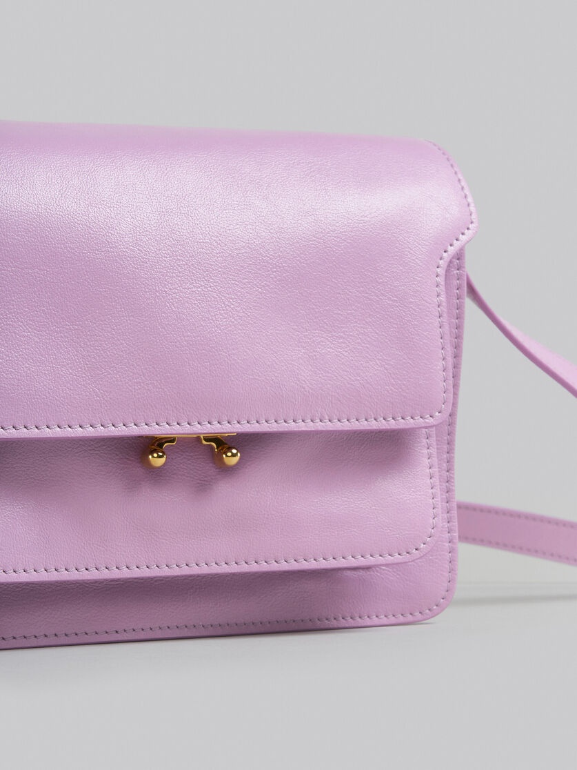 TRUNK SOFT MEDIUM BAG IN LILAC LEATHER - 5