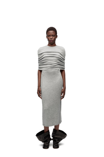 Loewe Cape tube dress in cashmere outlook