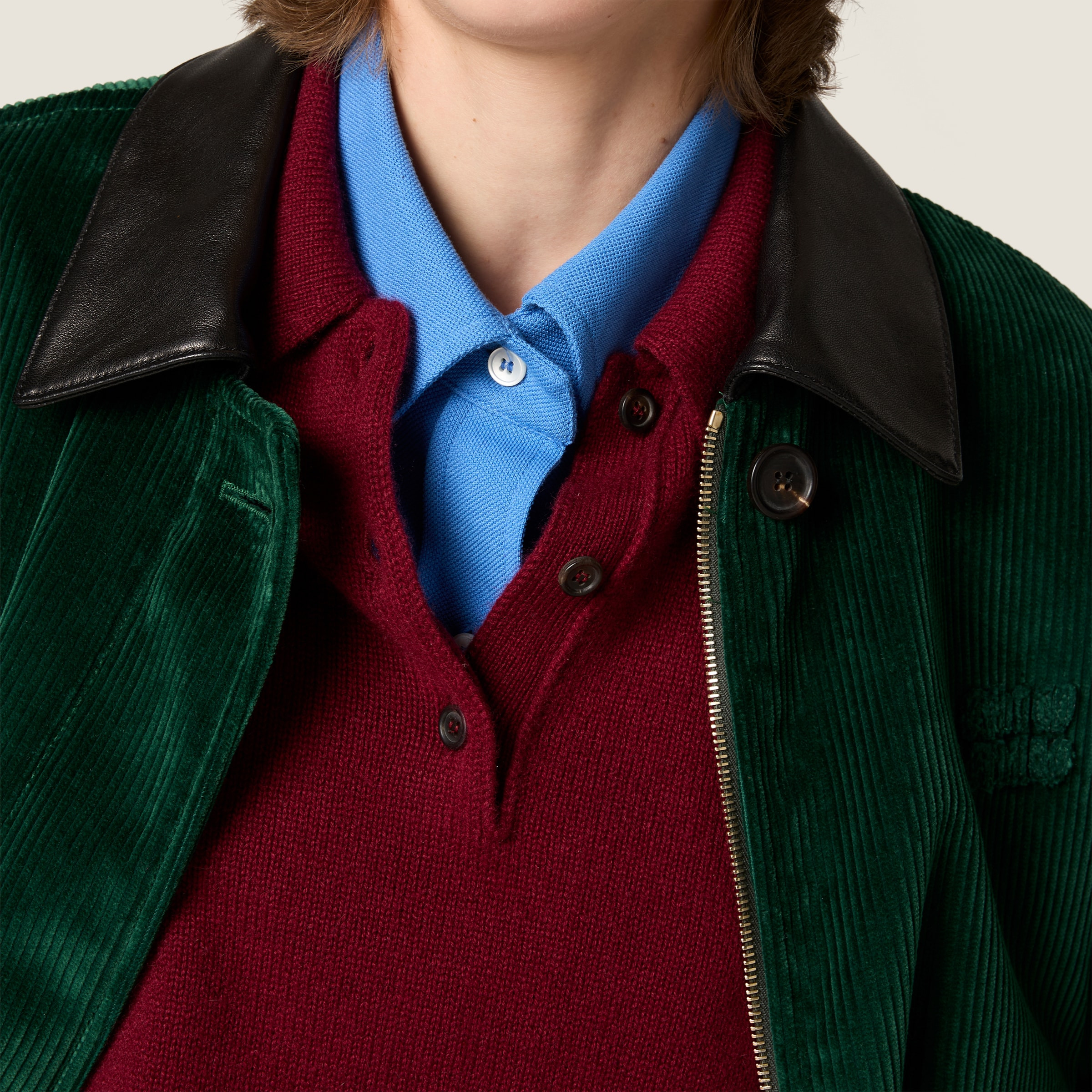 Padded corduroy blouson - 4