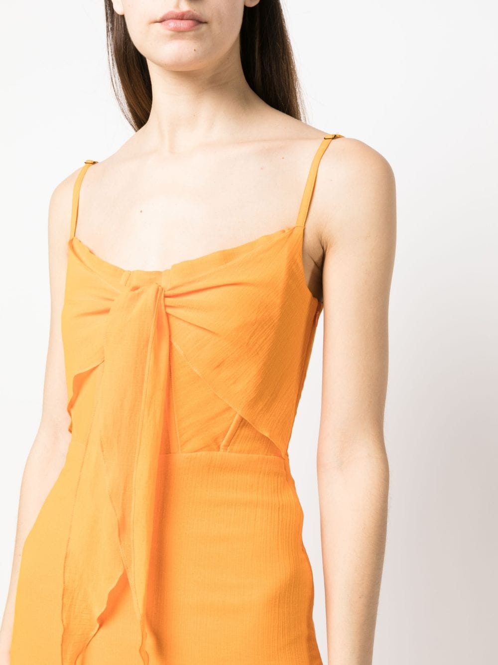 tie-detail midi dress - 5