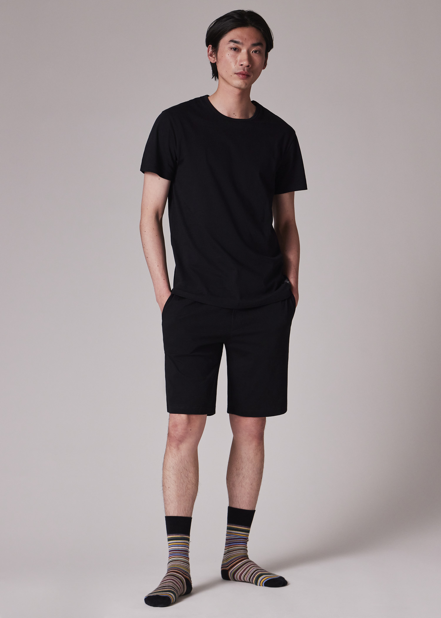Black Cotton Lounge T-Shirt - 4