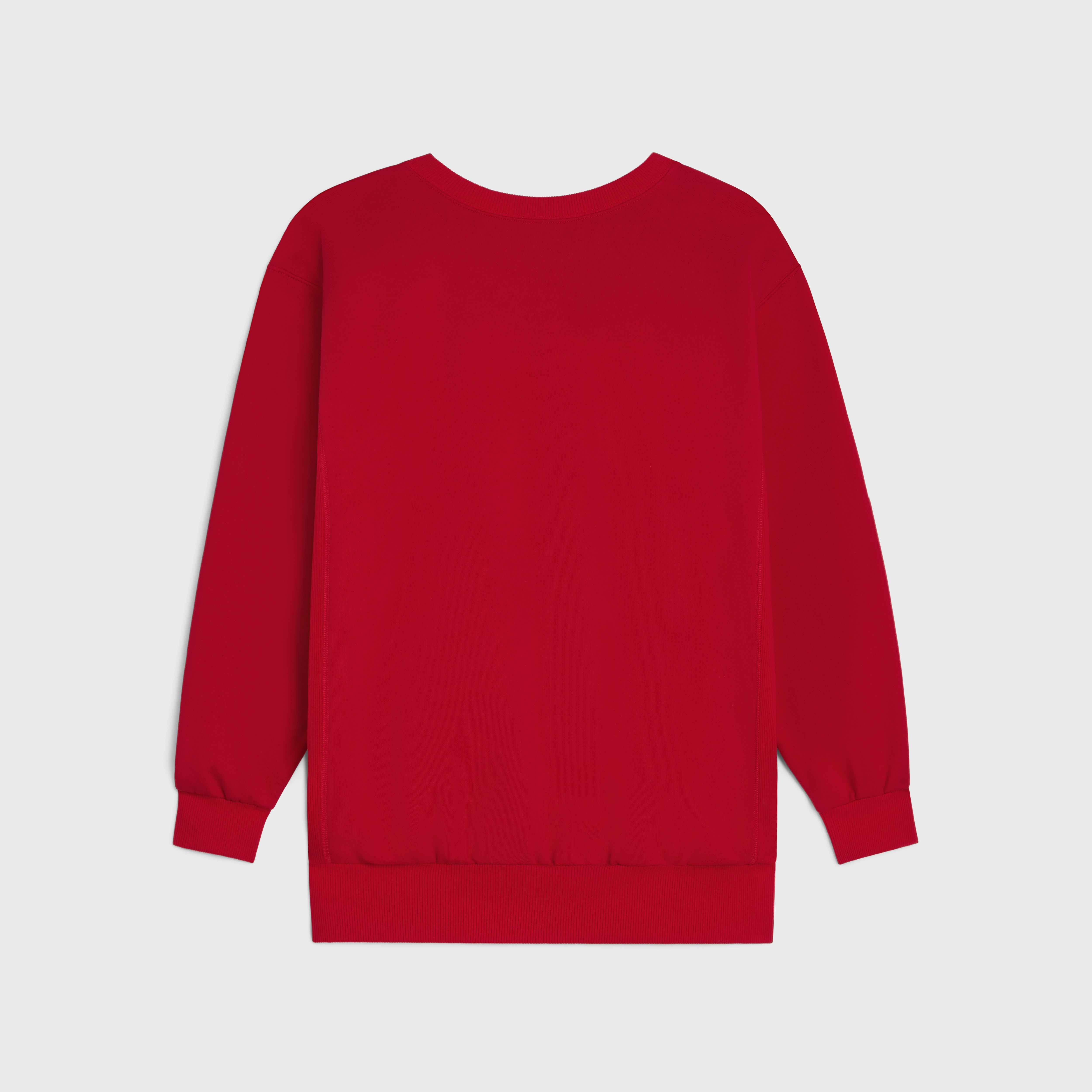 oversized celine sweatshirt in cotton fleece - 2