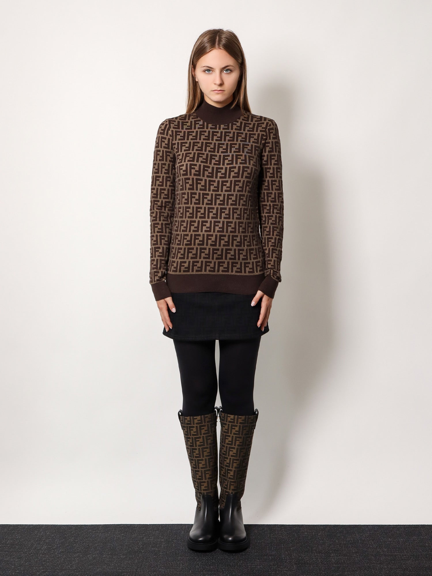Fendi Cotton Sweater With Ff Motif - 3