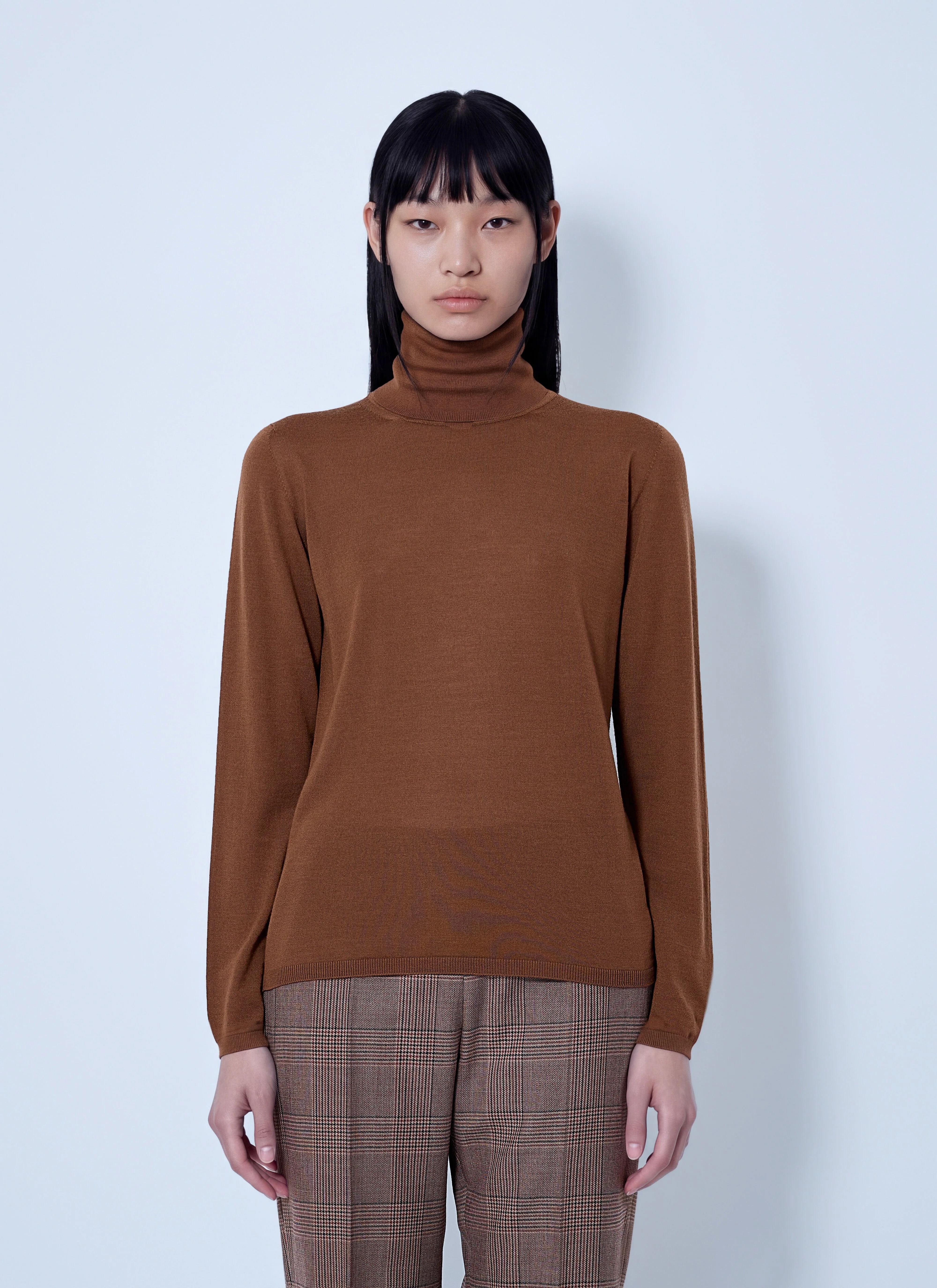 Turtleneck Fine Knit Sweater - 1