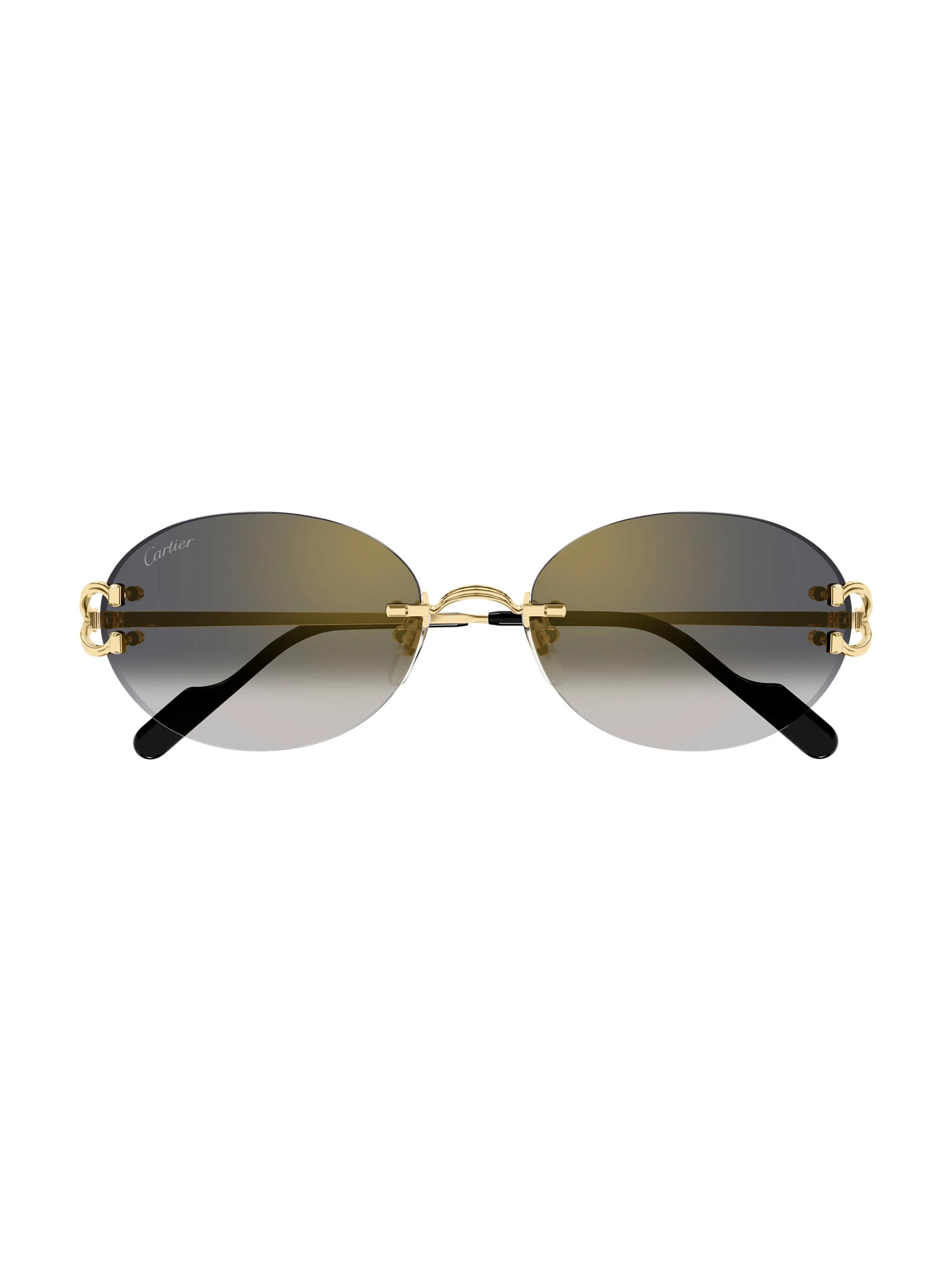 Men's C Decor 55MM Oval Sunglasses - Gold Grey - 1