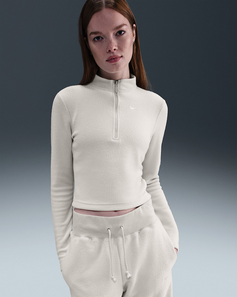 Nike Sportswear Phoenix Plush Women's Slim Long-Sleeve Cozy Fleece 1/2-Zip Top 1
