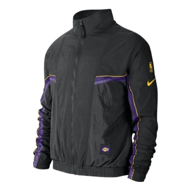 Nike NBA Logo Zipped Jacket 'Lakers Black' CJ7148-010 - 1