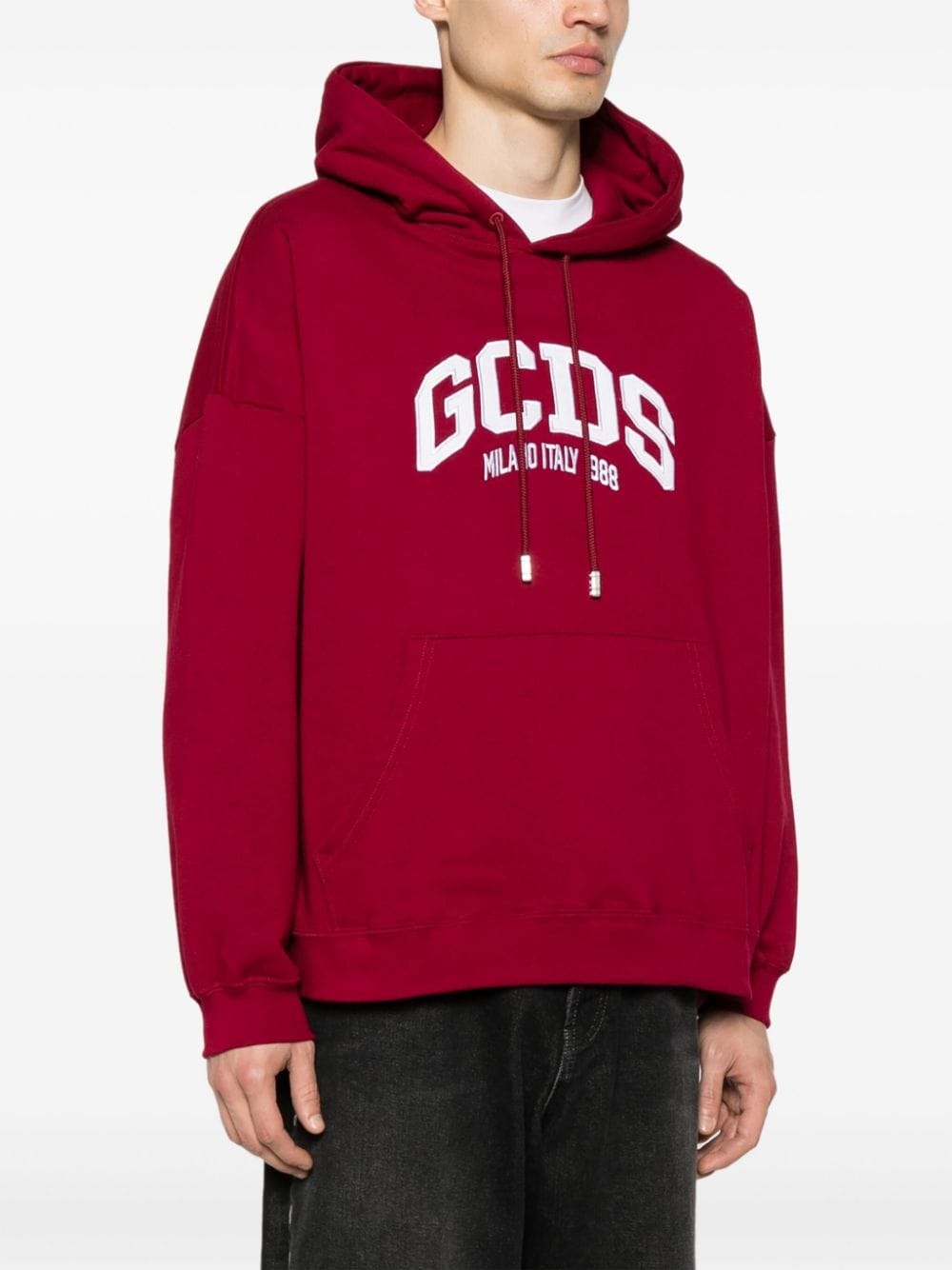 logo-embroidered hoodie - 4