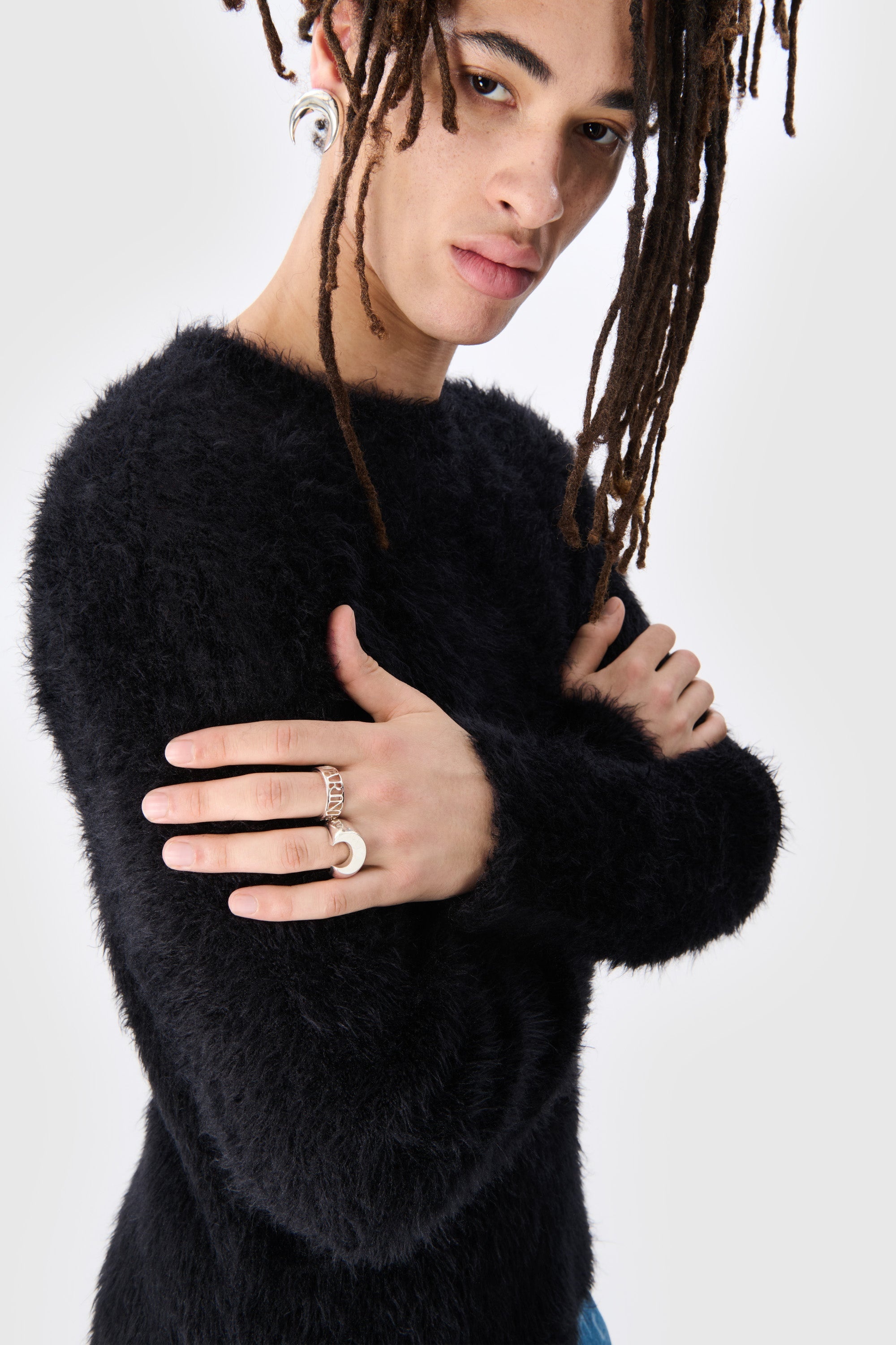 Wild Puffy Knit Crewneck Sweater - 3