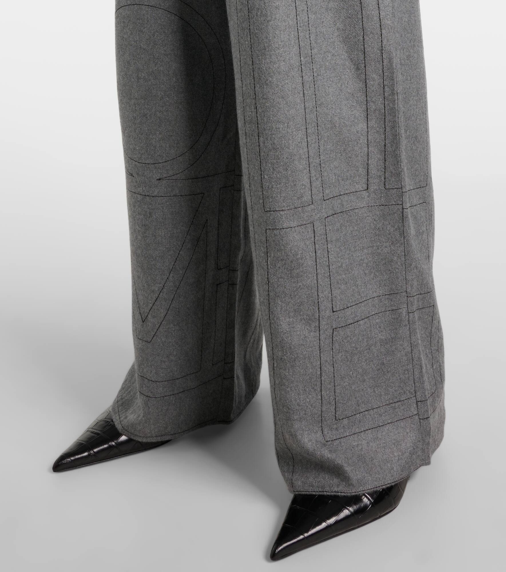 Monogram flannel pajama pants - 5