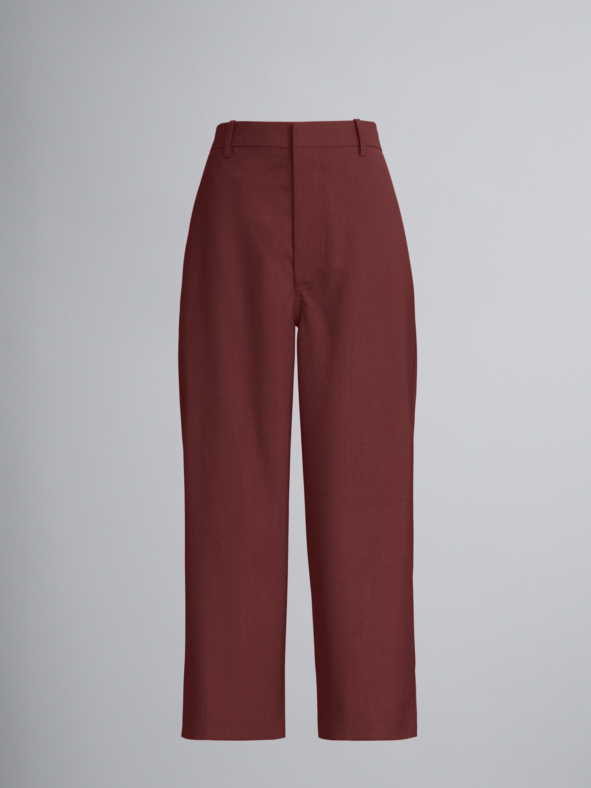TROPICAL WOOL CROPPED MASCULINE TROUSERS - 1