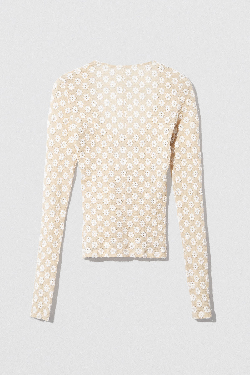 RUBI CARDIGAN BEIGE FLORAL LACE 4