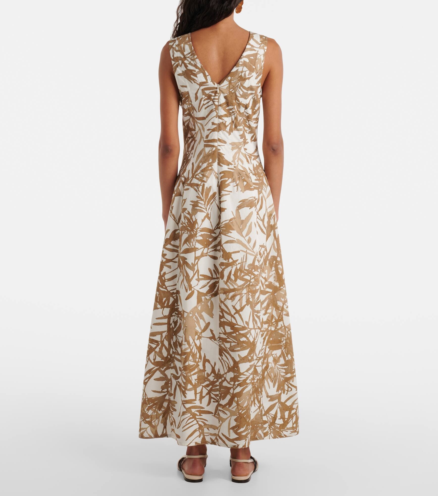 Printed cotton maxi dress - 3