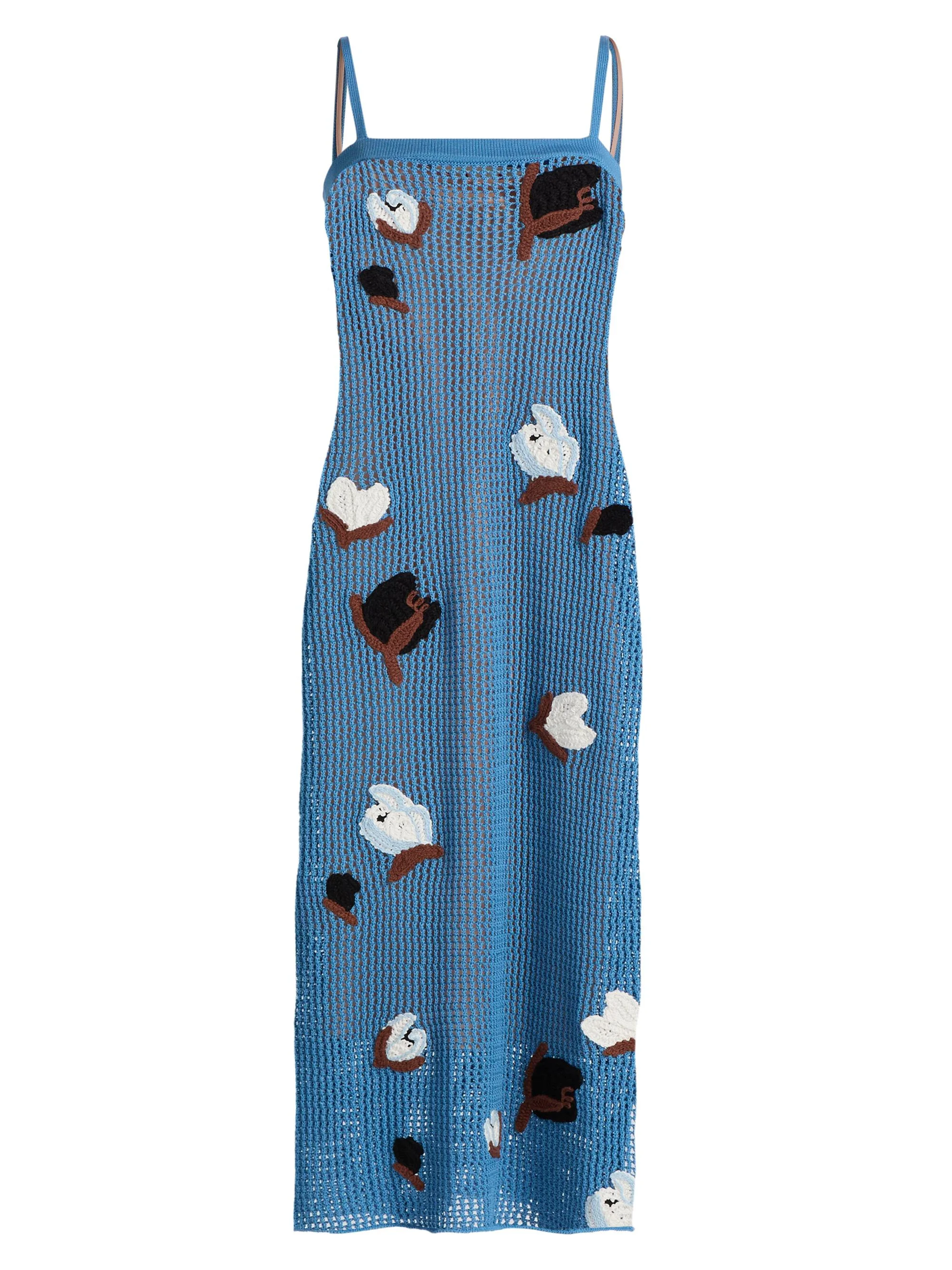 Women's Flower Crochet Midi-Dress - Iris Blue - 1
