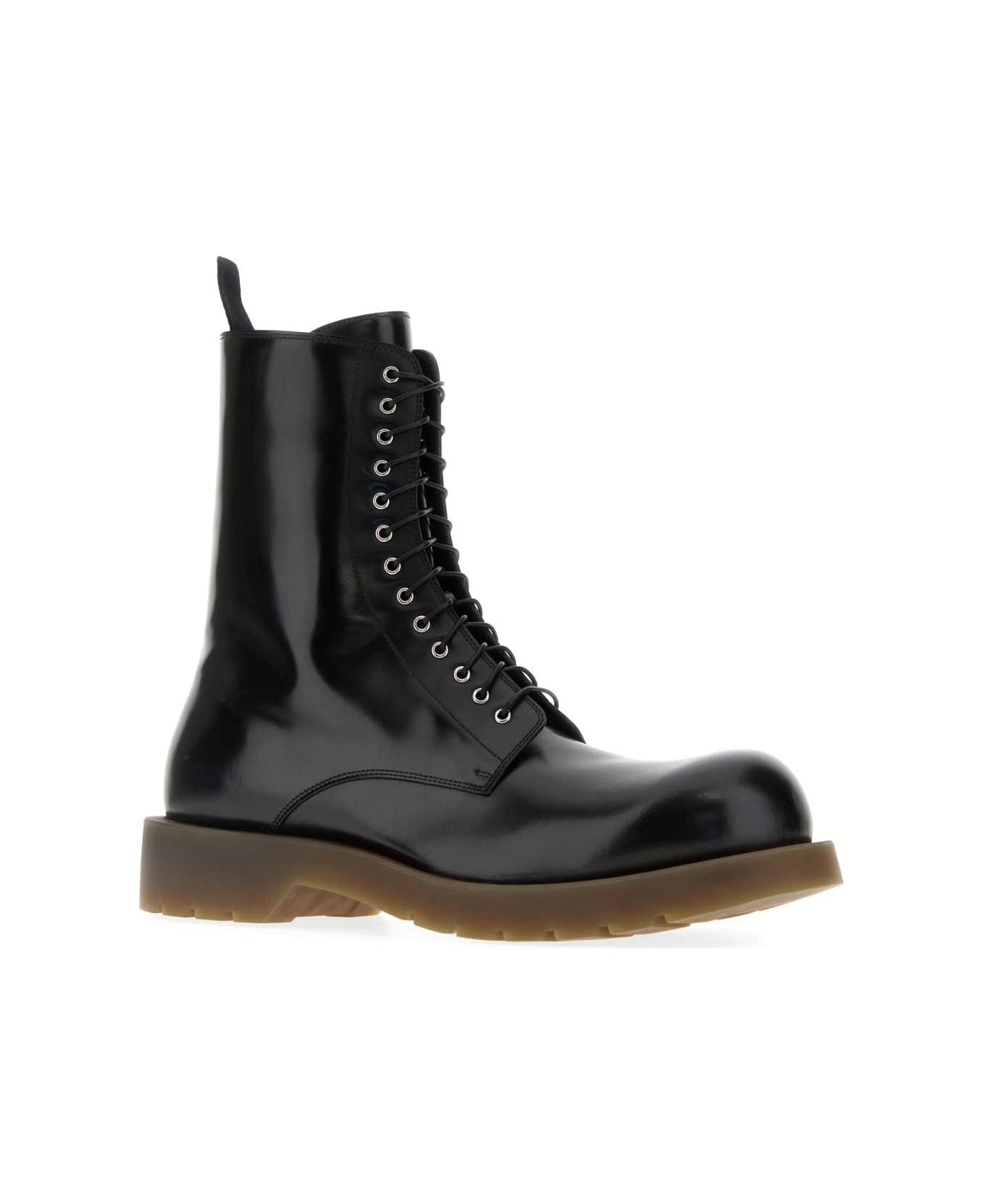 Black Leather Ankle Boots - 2
