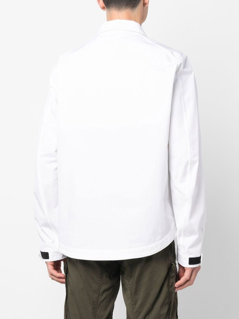 logo-print cotton shirt jacket 4