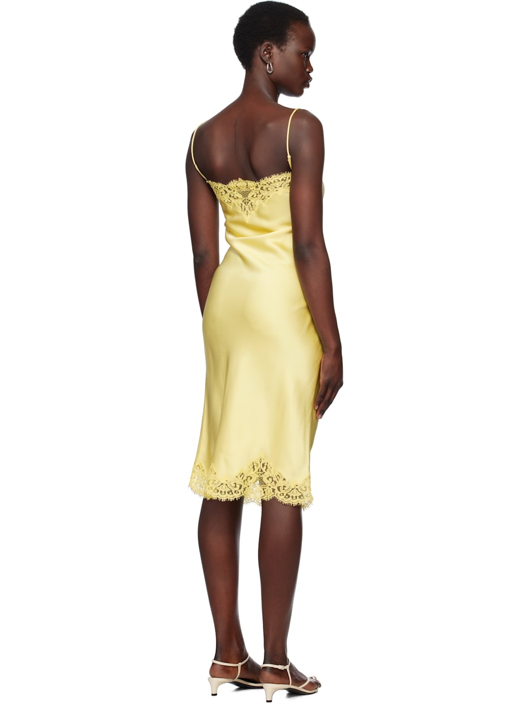 Yellow Iconic Lace Midi Dress - 3