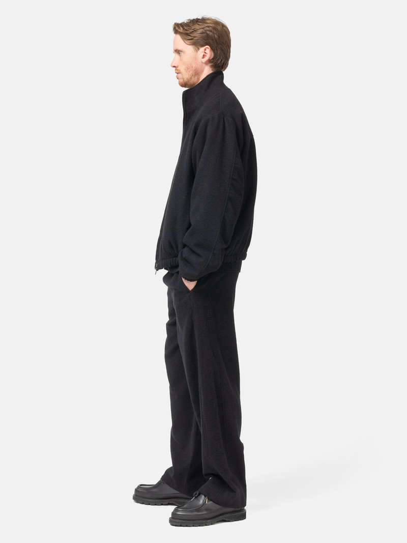 Wool/Cashmere Fleece Easy Twist Trousers Black 3