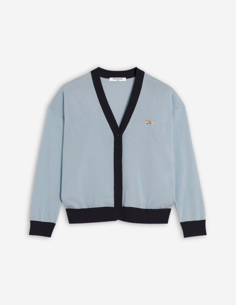 BABY FOX PATCH BI-COLOR COMFORT CARDIGAN 1