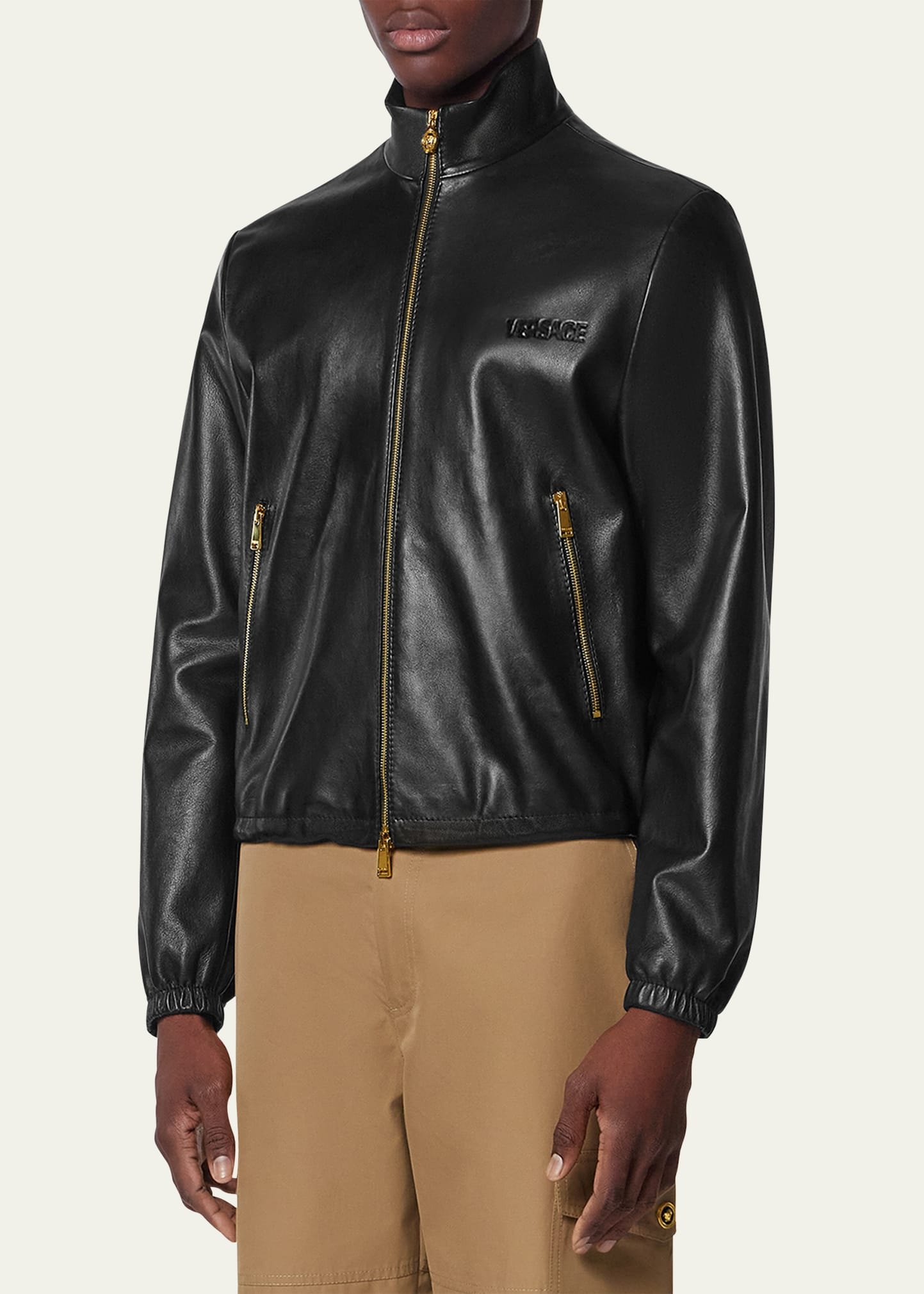 Men's Full-Zip Leather Jacket - 2