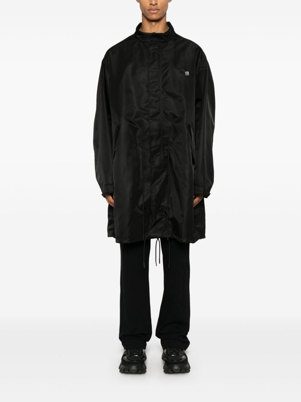 logo-appliqué parka - 2