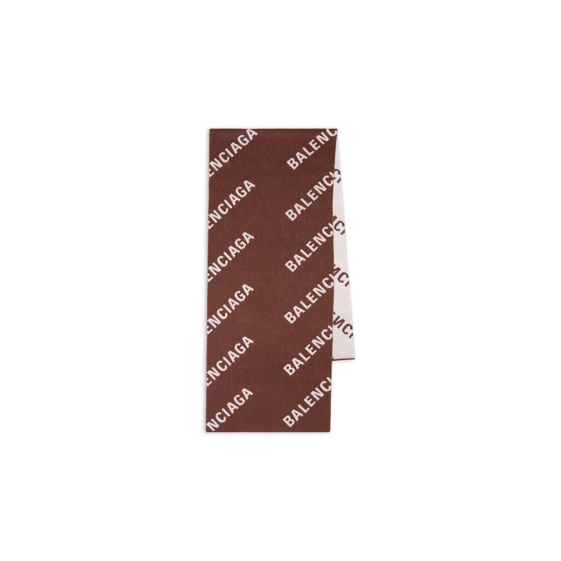 Allover Logo Macro Scarf in Brown - 2