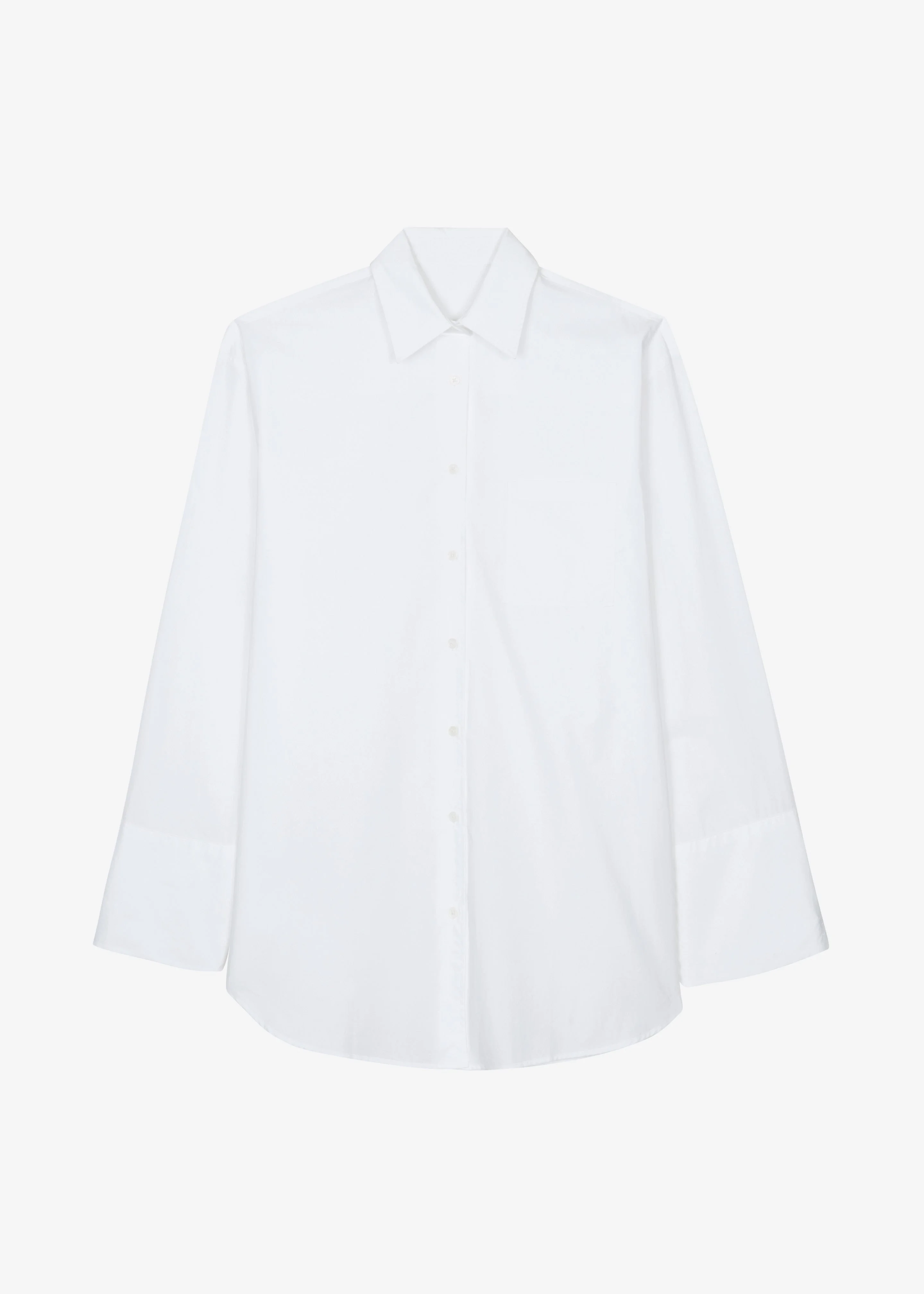 Helen Organic Cotton Long Shirt - White - 1