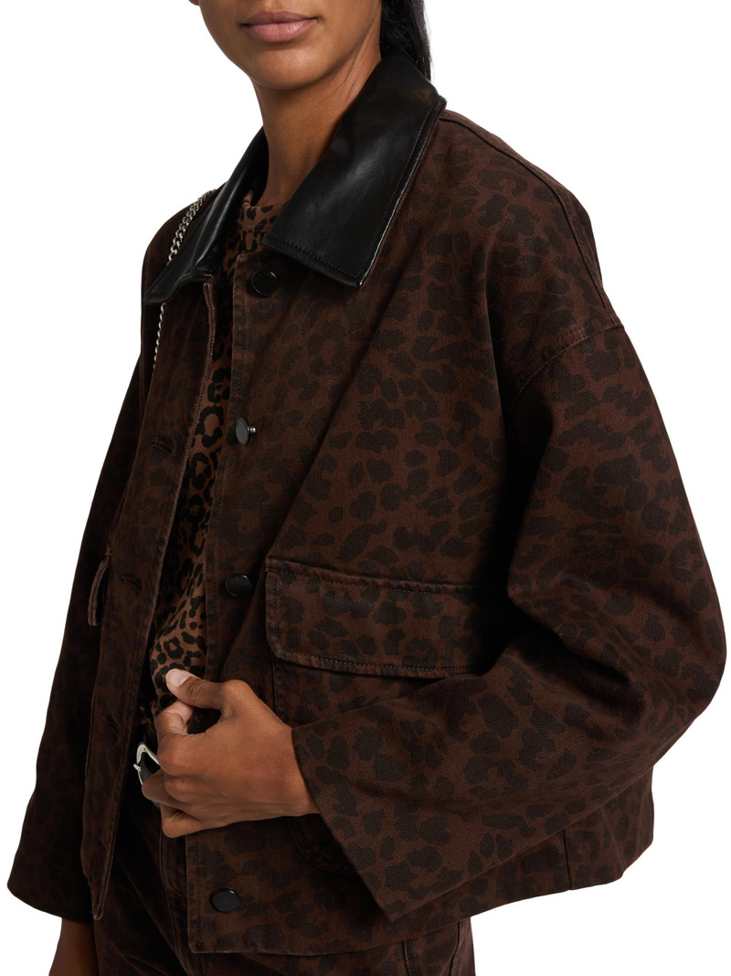 Women's Natalia Leopard-Print Cotton Jacket - Espresso Leopard 6