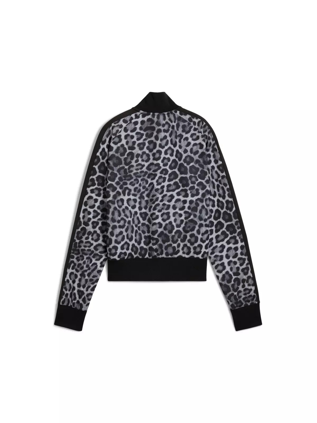 PUMA Women's T7 LEO LUX All-Over Print Short Track Jacket -Black - 6