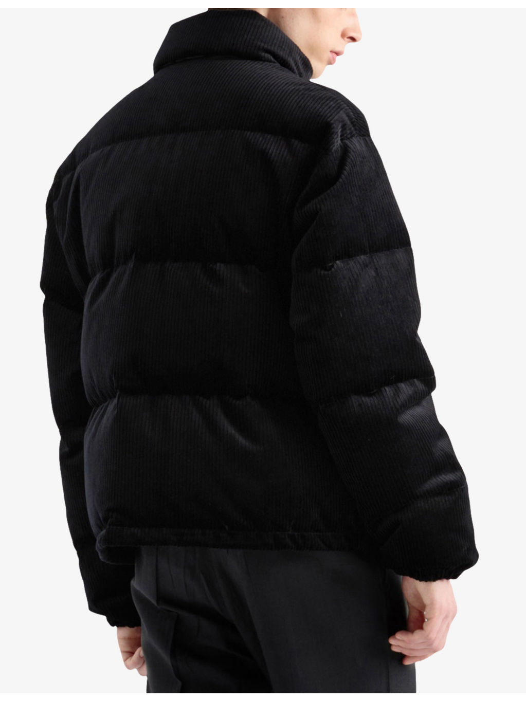 Funnel-Neck Corduroy-Texture Cotton Jacket - 4