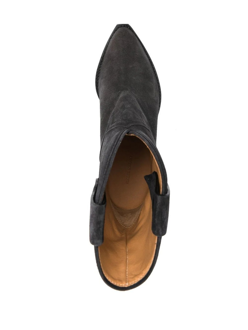pointed-toe suede boots 4