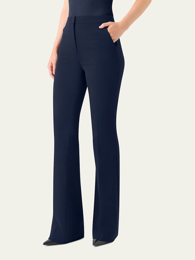Farida Stretch Wool Bootcut Trousers 4