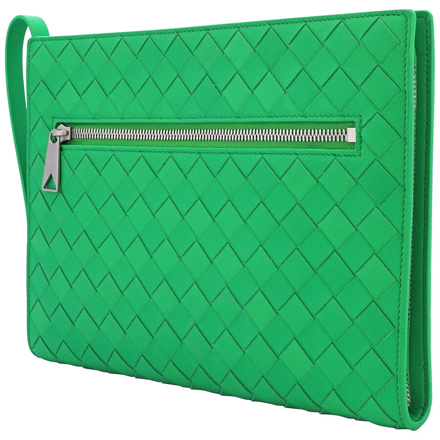 Bottega Veneta Men's Parakeet Small Intrecciato Leather Document Case - 3