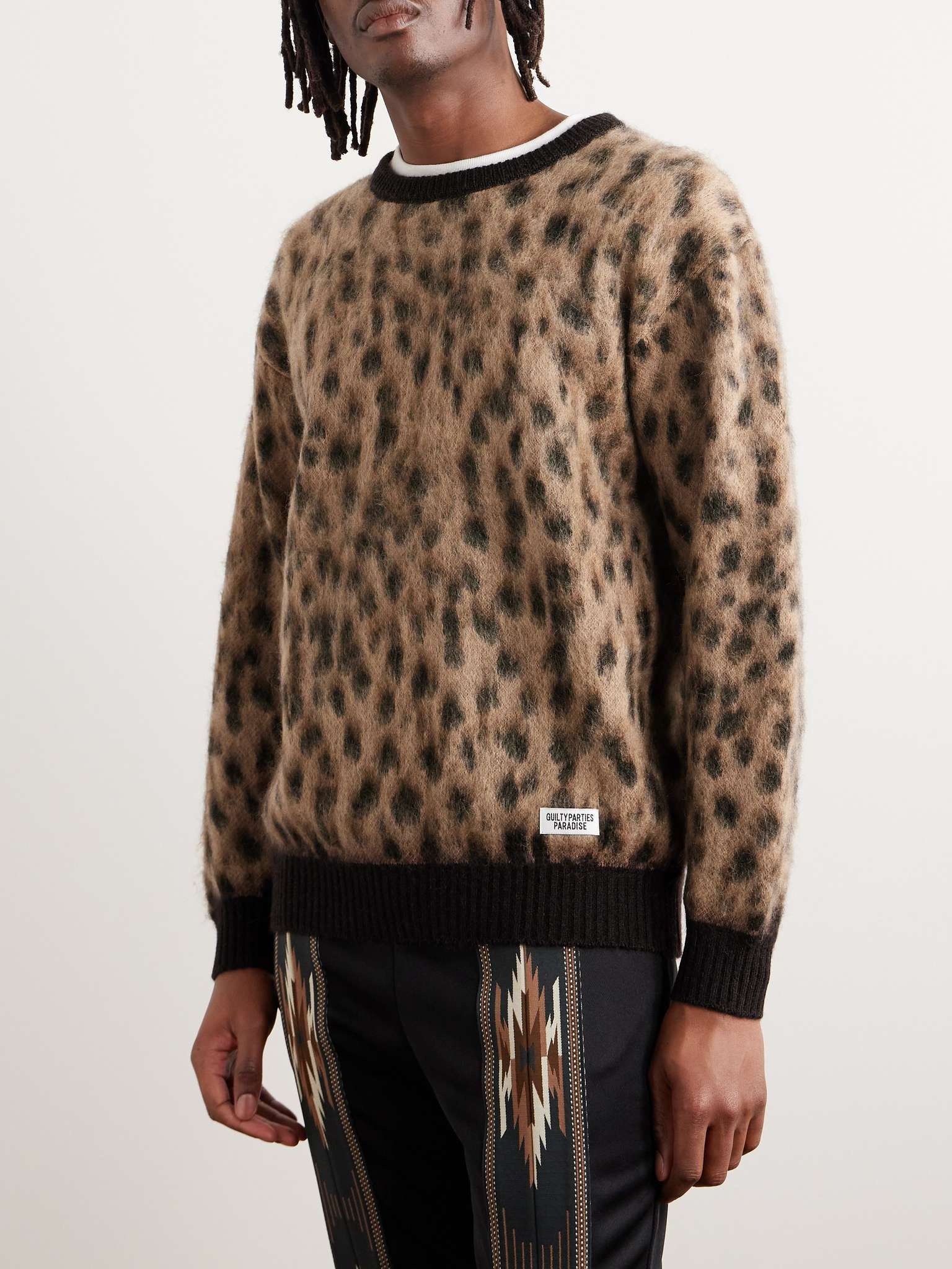 Leopard-Jacquard Knitted Sweater - 3