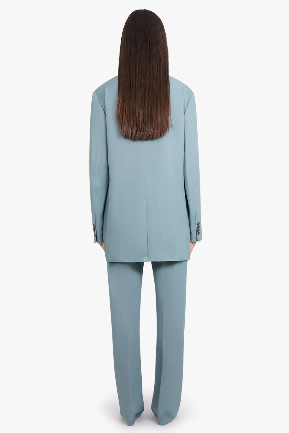 BLUNT SINGLE BREASTED RELAXED JACKET | TURQUOISE - 5