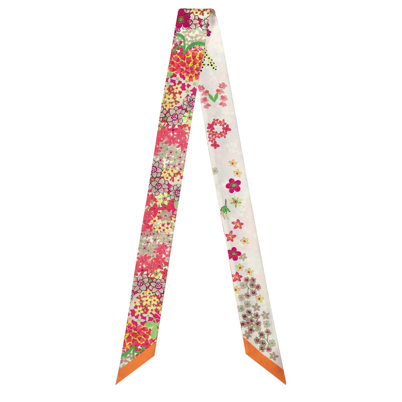 Collier de fleurs Bandeau Orange - Silk 1