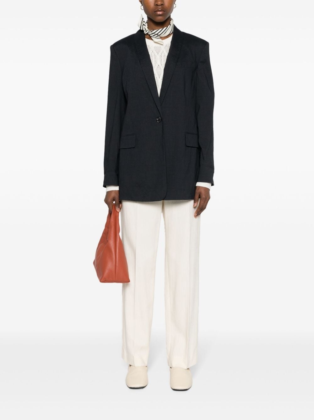 shawl-lapels single-breasted blazer - 2